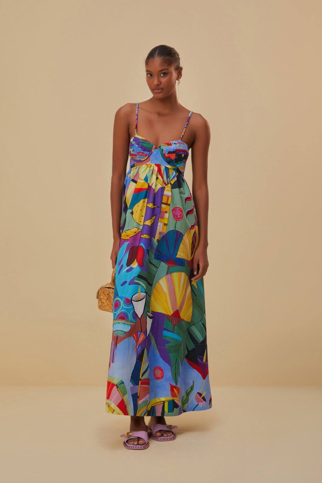 Zara floral print maxi cheap dress