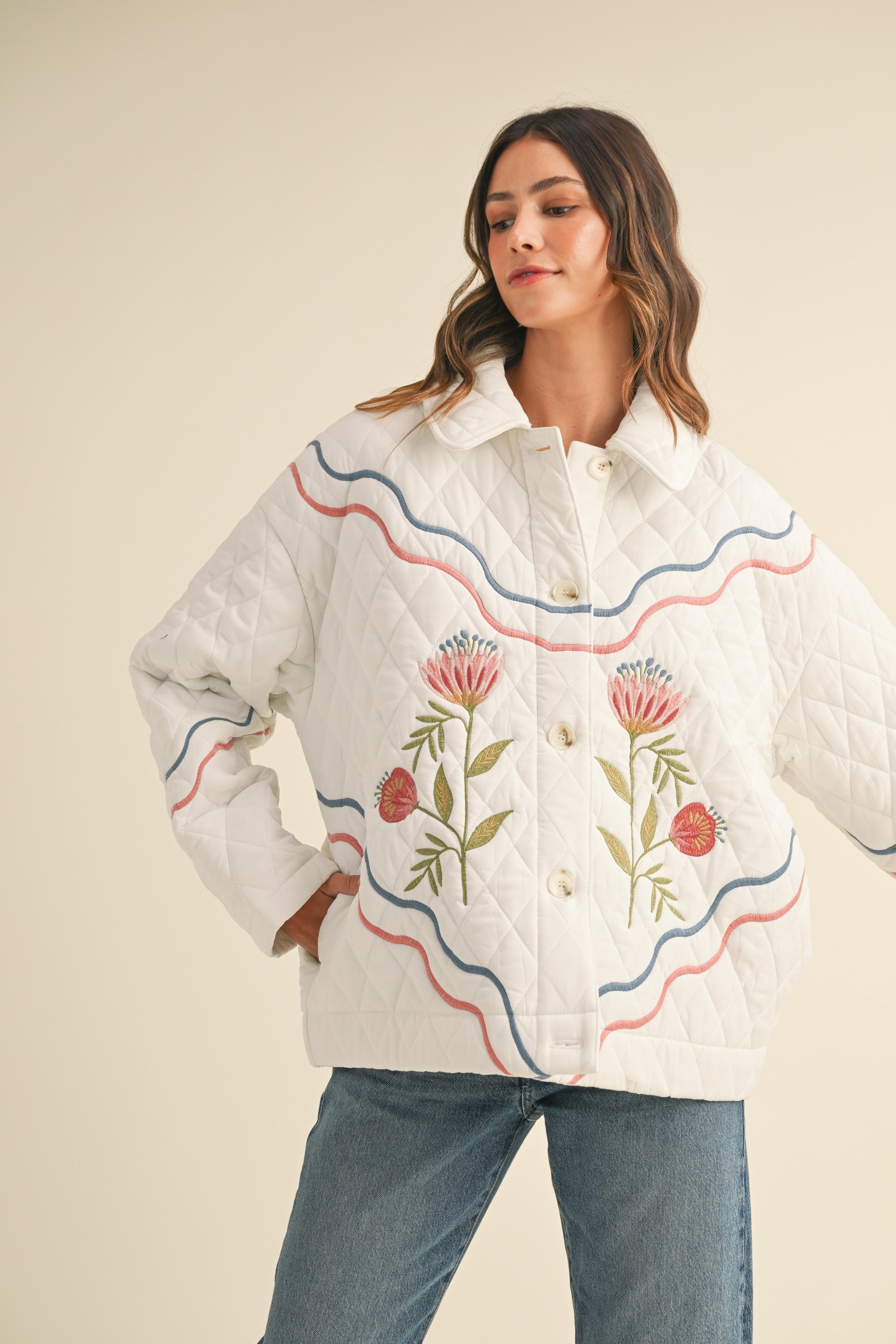 EMBROIDERED QUILTED JACKET