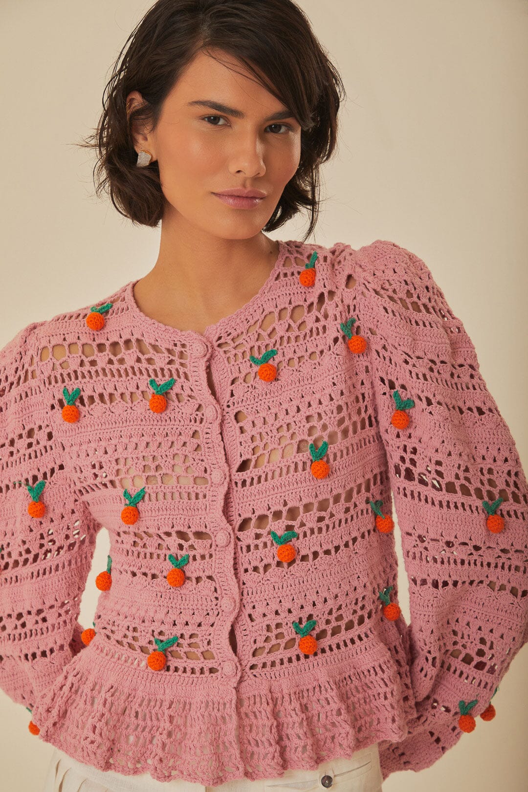 ORANGE CROCHET BLOUSE-FARM RIO-Harringtons Boutique