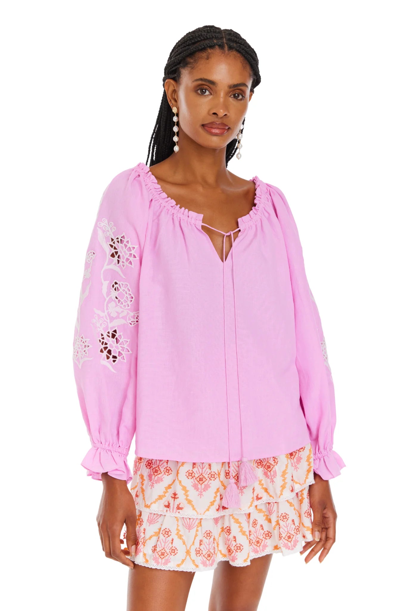 EMBROIDERED TINSLEY TOP