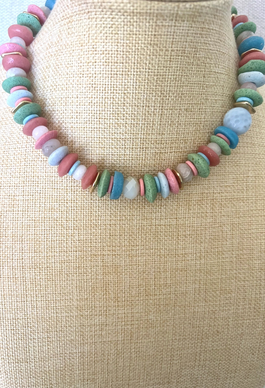 PASTEL SEA GLASS NECKLACE