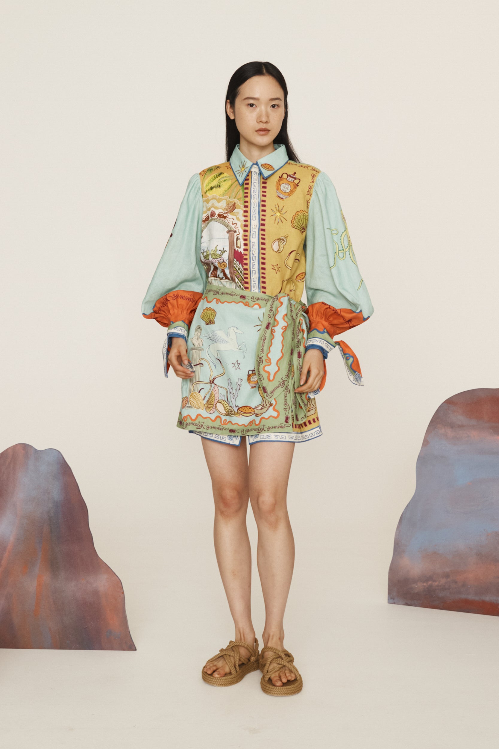 SURREALIST SUMMER SHIRTDRESS